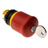 Eaton M22 Series Key Release Emergency Stop Push Button Head 22mm Cutout IP66 IP69K 216879 M22-PVS