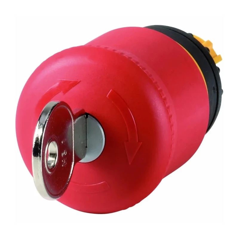Eaton M22 Series Key Release Emergency Stop Push Button Head 22mm Cutout IP66 IP69K 216879 M22-PVS