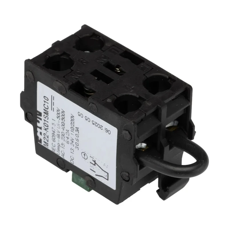 Eaton RMQ Titan M22 Series Contact Block, 500V, LED Illumination Green and Red, 1 NO/1 NC, Screw Terminal 121472 M22-K01SMC10