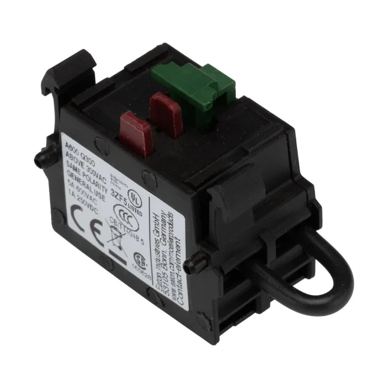 Eaton RMQ Titan M22 Series Contact Block, 500V, LED Illumination Green and Red, 1 NO/1 NC, Screw Terminal 121472 M22-K01SMC10