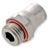 Legris LF3600 Series Pneumatic Male Threaded-to-Tube Fitting 1/8 in G Thread, Push-In 8 mm Tube, Nickel Plated Brass LF3600