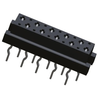TE Connectivity Micro-MaTch Series Straight Through Hole PCB Socket, 10-Contact, 2 Row, 1.27 mm Pitch, 100V 1-2178710-0