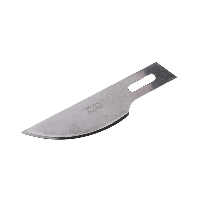 RS PRO Carbon Steel Curved Scalpel Blade No.2, 50 Pieces per Package 1242