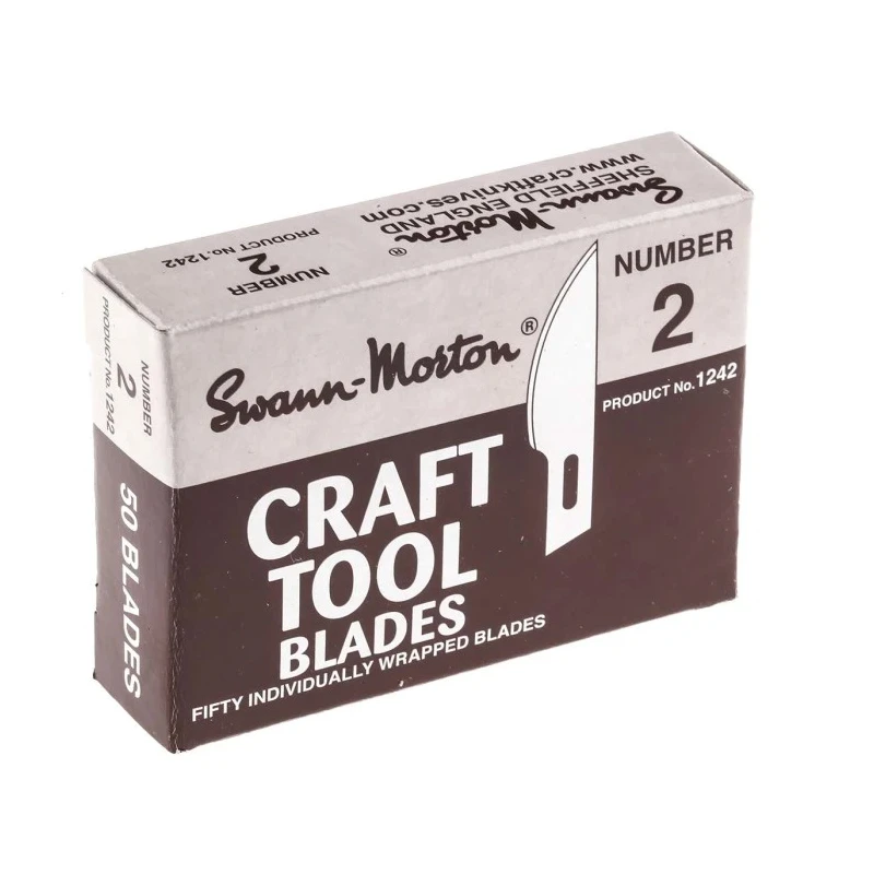 RS PRO Carbon Steel Curved Scalpel Blade No.2, 50 Pieces per Package 1242