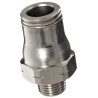 Legris LF3600 Series Pneumatic Fitting Male Threaded-to-Tube 1/4 in R, Push In 6 mm, Nickel Plated Brass LF3600