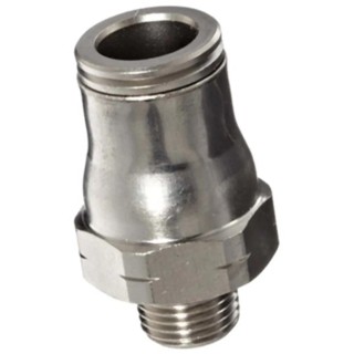 Legris Pneumatic Fitting Series Male Threaded-to-Tube Connection 1/2 in R Push In 12 mm Nickel Plated Brass 150°C 30 LF3600