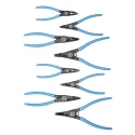 Gedore 8-Piece Circlip Plier Set with Chrome Vanadium Steel, Plastic-Dipped Handles, 10-60mm Capacity 2148706