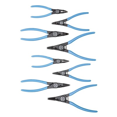 Gedore 8-Piece Circlip Plier Set with Chrome Vanadium Steel, Plastic-Dipped Handles, 10-60mm Capacity 2148706