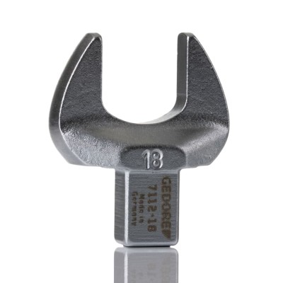 Gedore Open Ended Insert Spanner Head Vanadium Steel Chrome Finish 18 mm 9 x 12 mm Insert 7684560