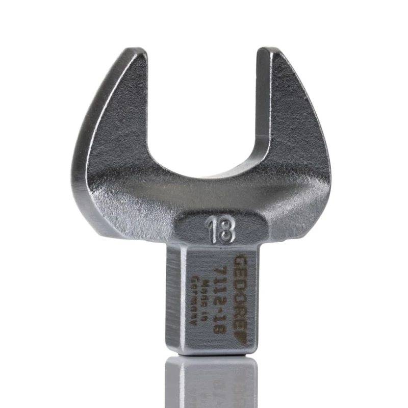 Gedore Open Ended Insert Spanner Head Vanadium Steel Chrome Finish 18 mm 9 x 12 mm Insert 7684560