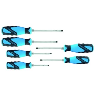 Gedore Phillips Standard Screwdriver Set Phillips Tip Sizes 5 to 8 mm, PH1, PH2, 6-Piece 1878743