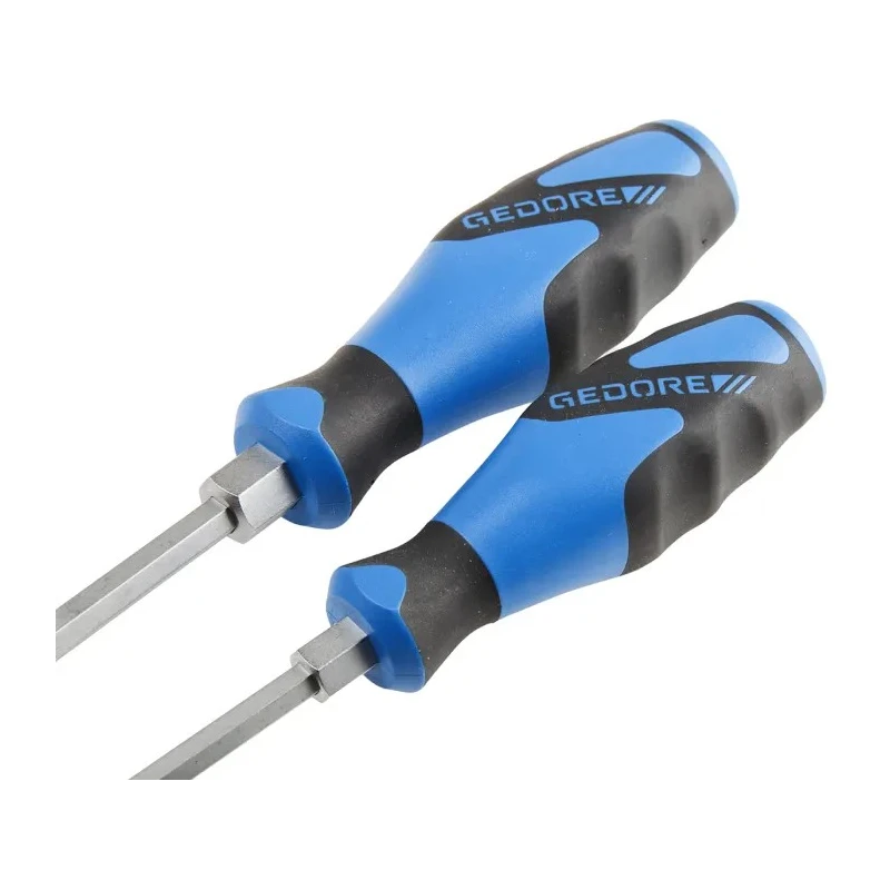 Gedore Phillips Standard Screwdriver Set Phillips Tip Sizes 5 to 8 mm, PH1, PH2, 6-Piece 1878743