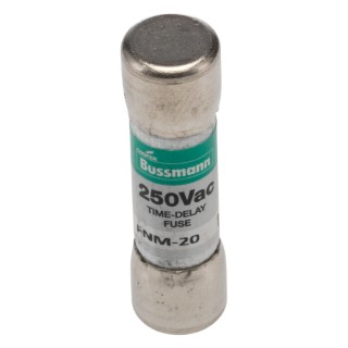 Eaton 20A Time Delay Melamine Cartridge Fuse 10 x 38 mm, 250V AC FNM-20