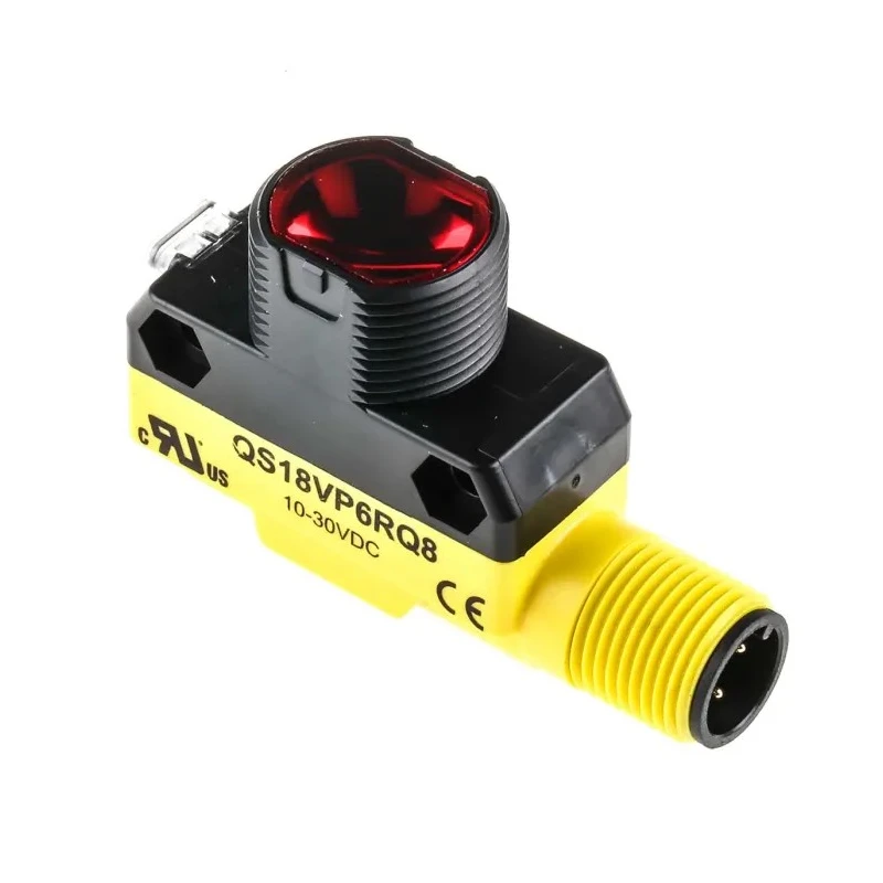 Banner Through Beam Photoelectric Sensor, Barrel Style, 20 m Detection Range, PNP Output, IP67 Rated QS18VP6RQ8