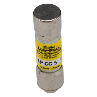 Eaton Melamine Cartridge Fuse 5A Current Rating, 10 x 38 mm, Time-Delay, 600V AC LP-CC-5