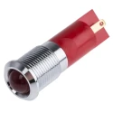 RS PRO Red Panel Mount Indicator 110V AC 6mA Solder Lug Termination IP67 Silver Bezel 848-4516