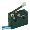 ZF Roller Micro Switch with Lead Terminal, 6A Current, 250V AC, SPCO Contact Configuration, IP67 Protection DC1C-C4RB