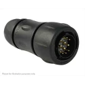 Souriau Sunbank by Eaton MIL Spec Circular Connector 12 Way Copper Alloy Straight Cable Plug 600V 13A Gold UTS6JC14E12P