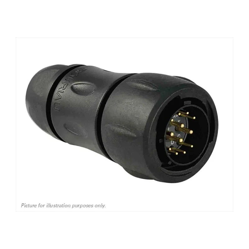 Souriau Sunbank by Eaton MIL Spec Circular Connector 12 Way Copper Alloy Straight Cable Plug 600V 13A Gold UTS6JC14E12P