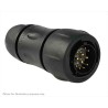 Souriau Sunbank by Eaton MIL Spec Circular Connector 12 Way Copper Alloy Straight Cable Plug 600V 13A Gold UTS6JC14E12P