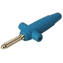 Hirschmann Test & Measurement Blue Male Banana Plug 4 mm Connector, Solder Termination, 60V dc, 30A, Nickel Plating 931667102