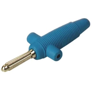 Hirschmann Test & Measurement Blue Male Banana Plug 4 mm Connector, Solder Termination, 60V dc, 30A, Nickel Plating 931667102