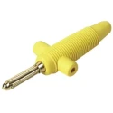 Hirschmann Test & Measurement Yellow Male Banana Plug, 4 mm Connector, Solder Termination, 60V dc, 30A, Nickel 931667103