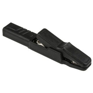 Hirschmann Test & Measurement Black Crocodile Clip Brass Contact 25A Insulated 932146100