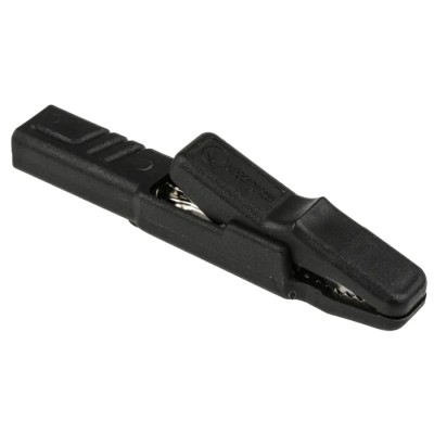 Hirschmann Test & Measurement Black Crocodile Clip Brass Contact 25A Insulated 932146100