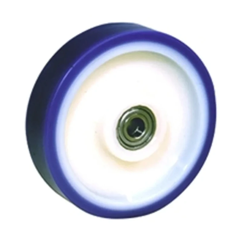 LAG White Blue Polyurethane Trolley Wheel 100mm Diameter 40mm Width 250kg Load Capacity Model 35008
