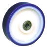 LAG White Blue Polyurethane Trolley Wheel 100mm Diameter 40mm Width 250kg Load Capacity Model 35008
