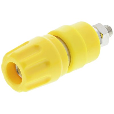 Hirschmann Test & Measurement Yellow 35A Test Connector with Brass Contacts Nickel Plated 2 mm Hole Diameter 930103103