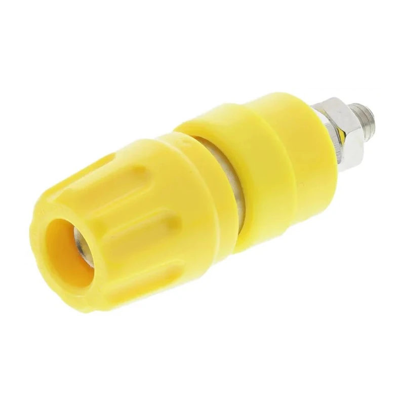 Hirschmann Test & Measurement Yellow 35A Test Connector with Brass Contacts Nickel Plated 2 mm Hole Diameter 930103103