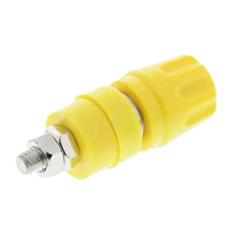 Hirschmann Test & Measurement Yellow 35A Test Connector with Brass Contacts Nickel Plated 2 mm Hole Diameter 930103103
