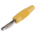 Hirschmann Test & Measurement Yellow Male Banana Plug, 4 mm Connector, Screw Termination, 60V dc, 16A, Nickel 930046103