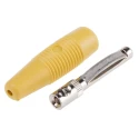 Hirschmann Test & Measurement Yellow Male Banana Plug, 4 mm Connector, Screw Termination, 60V dc, 16A, Nickel 930046103