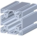 RS PRO Grey Aluminium Strut Profile 80 x 80 mm 8 mm Groove, 3 m Length 850-8509