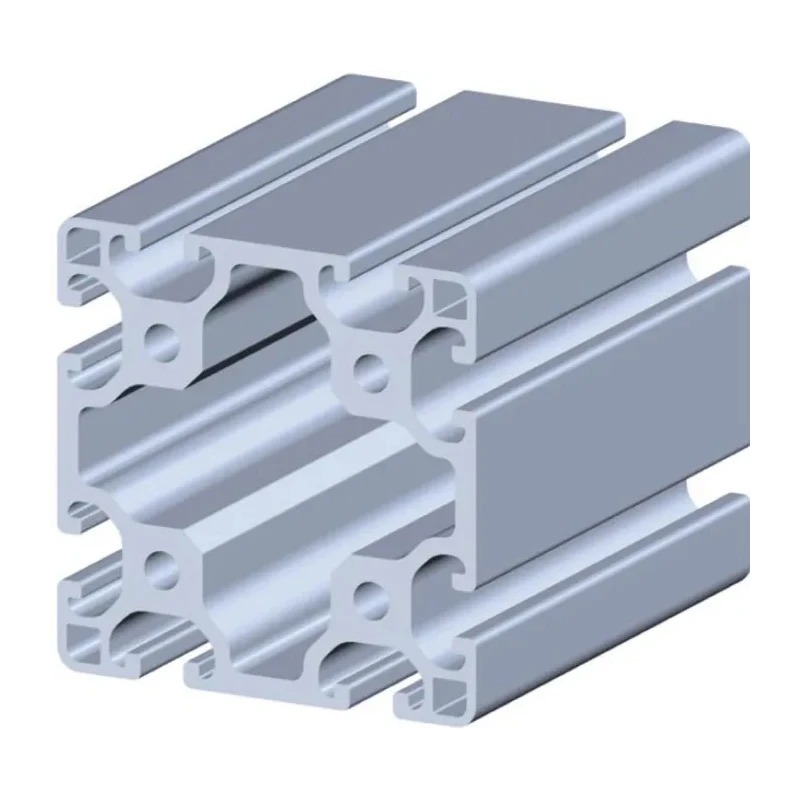 RS PRO Grey Aluminium Strut Profile 80 x 80 mm 8 mm Groove, 3 m Length 850-8509