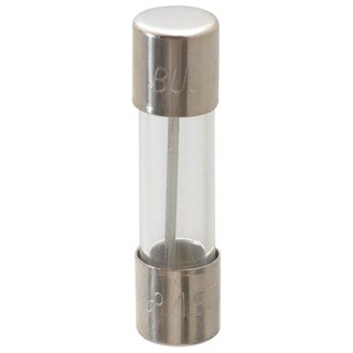 Eaton 20A Fast Acting Glass Cartridge Fuse, 6.3 x 25 mm, 250V AC, Nickel-Plated Brass Endcaps AGX-20