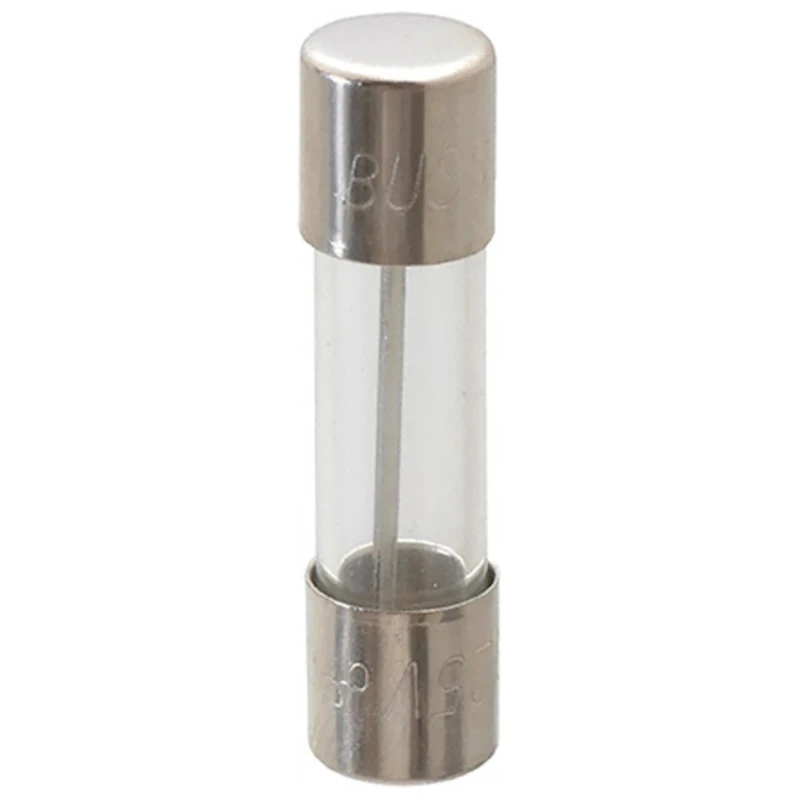 Eaton 20A Fast Acting Glass Cartridge Fuse, 6.3 x 25 mm, 250V AC, Nickel-Plated Brass Endcaps AGX-20