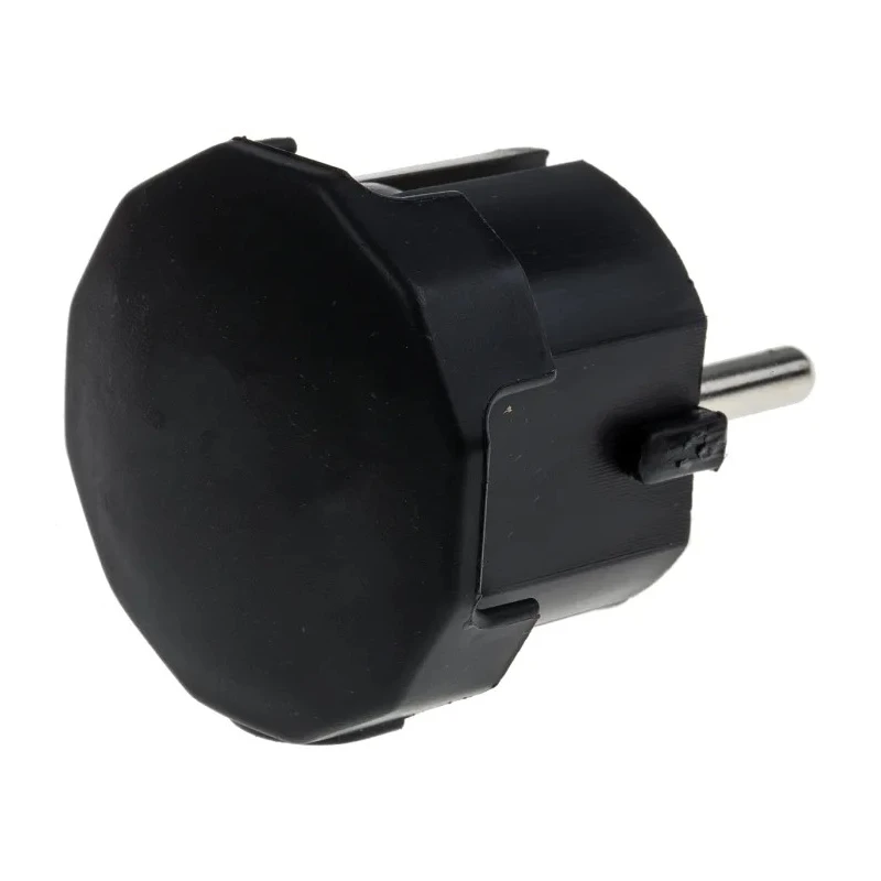 RS PRO 16A 250V Germany Type F Mains Plug Black Cable Mount Screw Termination 849-6119