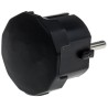 RS PRO 16A 250V Germany Type F Mains Plug Black Cable Mount Screw Termination 849-6119