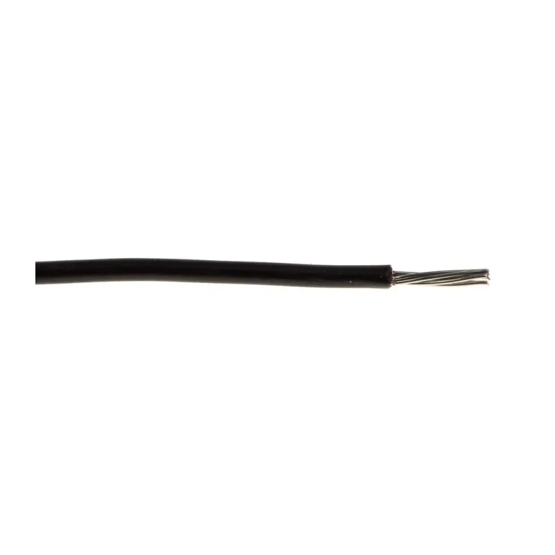 RS PRO Black 0.34 mm² 22 AWG Hook Up Wire 7 x 0.25 mm Strands, 250 m, Polyvinyl Chloride 851-3573