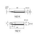 Ersa 2.6 mm Chisel 55 mm Soldering Iron Tip for Use with Tip 260, Multitip C15 162KD/SB