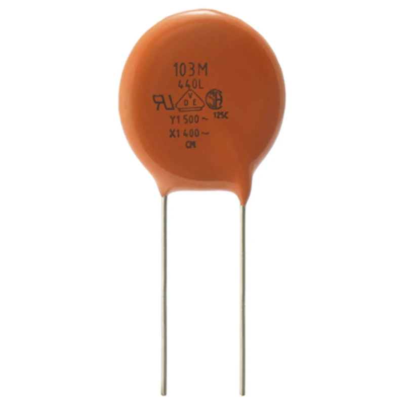 Vishay Single Layer Ceramic Capacitor 2.2 nF 760V AC ±20% Y5U Dielectric, 440 L Series, Through Hole Disc, 125 °C 440LD22-R