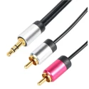 Cable Power Male 3.5 mm Stereo Jack to Male RCA Auxiliary Cable, Black, 5 m CPAL010-5M-RS