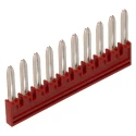 Phoenix Contact Plug-In Bridge 17.5A Current Rating 10 Ways, Copper, Red, FBSR 10-5 Series 3033710