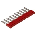 Phoenix Contact Plug-In Bridge 17.5A Current Rating 10 Ways, Copper, Red, FBSR 10-5 Series 3033710