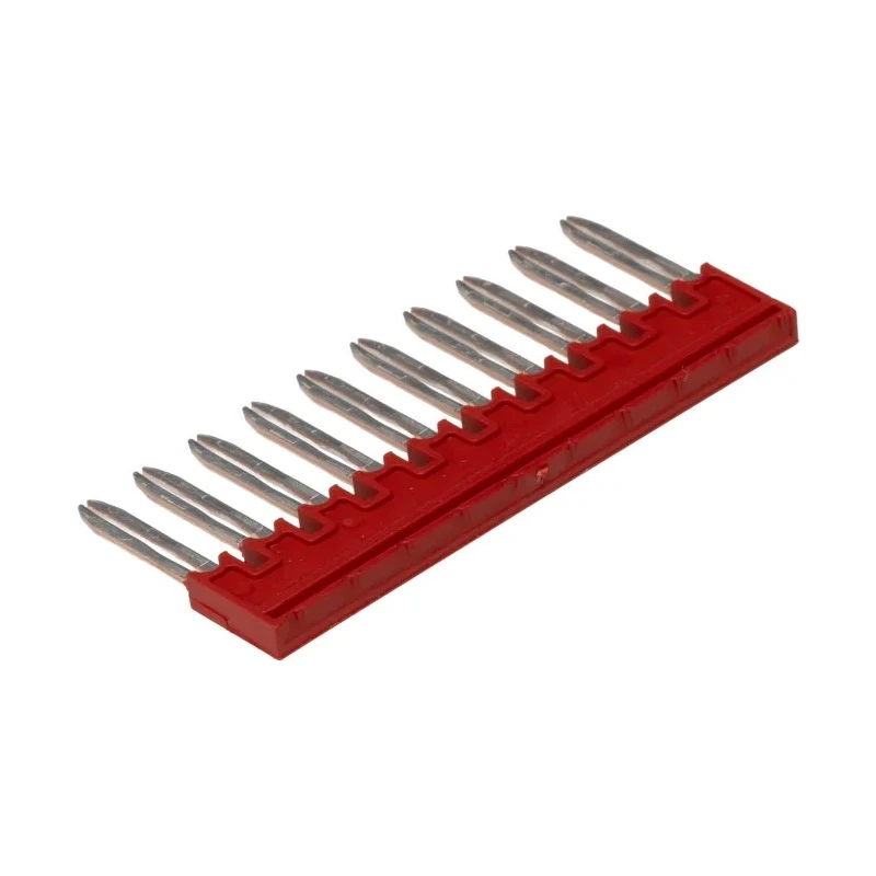 Phoenix Contact Plug-In Bridge 17.5A Current Rating 10 Ways, Copper, Red, FBSR 10-5 Series 3033710
