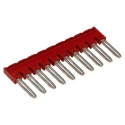 Phoenix Contact Plug-In Bridge 17.5A Current Rating 10 Ways, Copper, Red, FBSR 10-5 Series 3033710